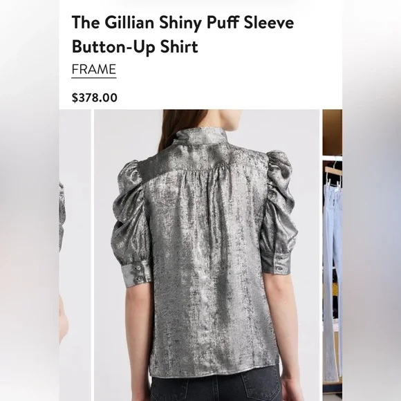 Frame Metallic Silver Women's blouse - Picture 11 of 11